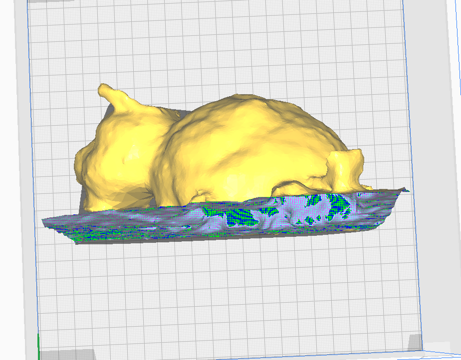 Opening up a file airdropped to my device pulls up a printable model that automatically prepares the model, side view.